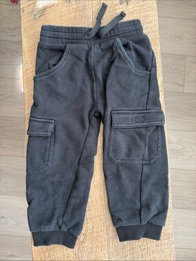 Little Bipsy Black Cargo Jogger Pants for Kids